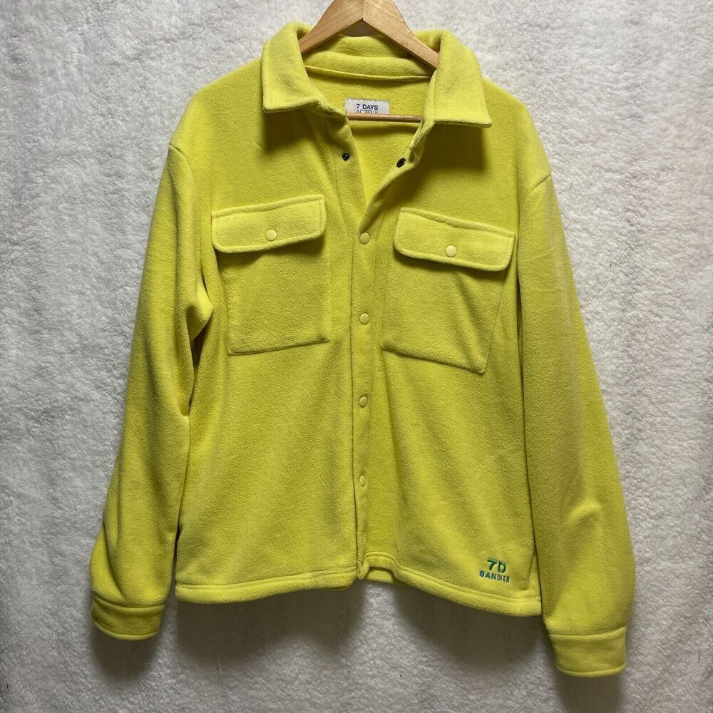Bandier‎ 7 Days Active Women’s Fleece Shirt Limelight Yellow Size Small